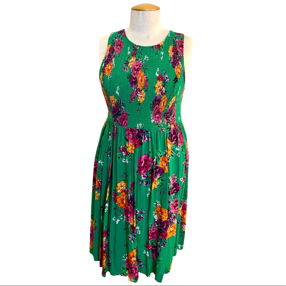 Torrid Green Floral Dress